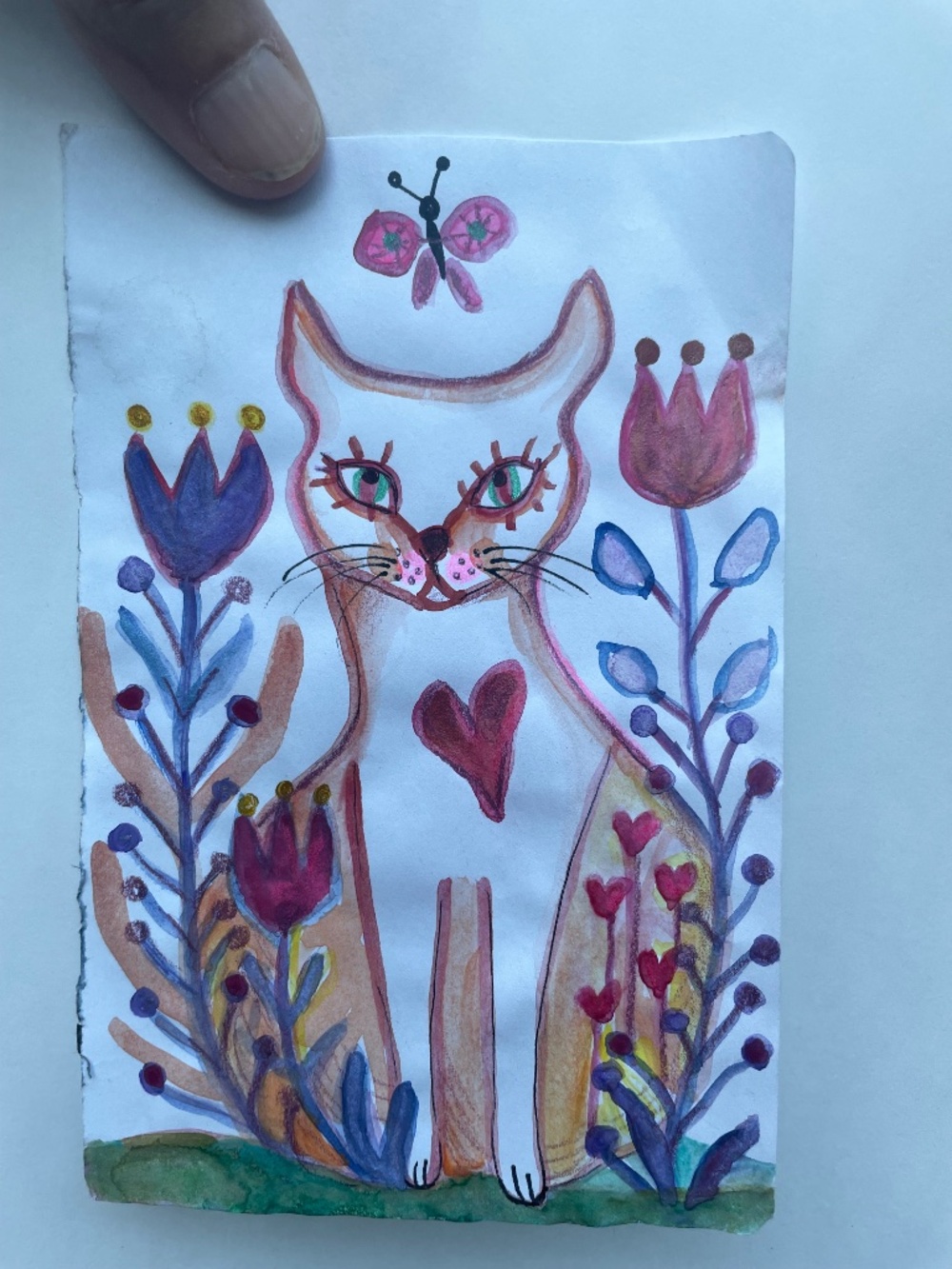 Garden Cat Painting